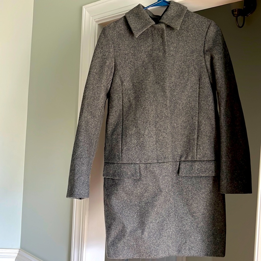 Acne grey wool Parisian French style elegant coat , size 34 ( US XS)